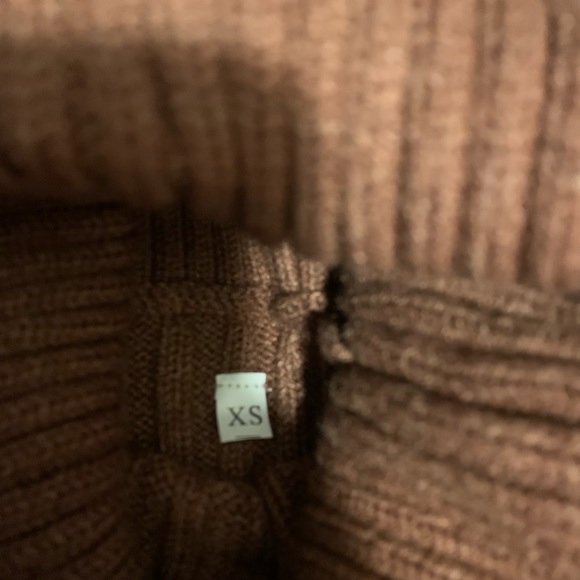 Brown Turtleneck Sweater Dress - Picture 4 of 4